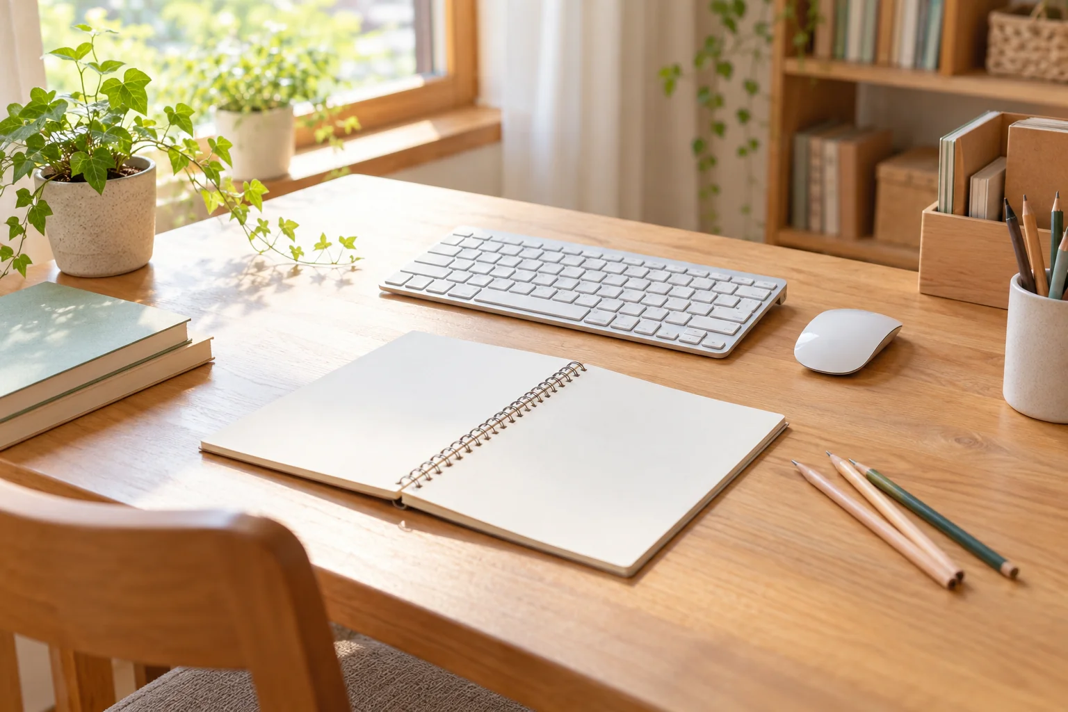 キーボードとマウスを使う学習環境のイメージ